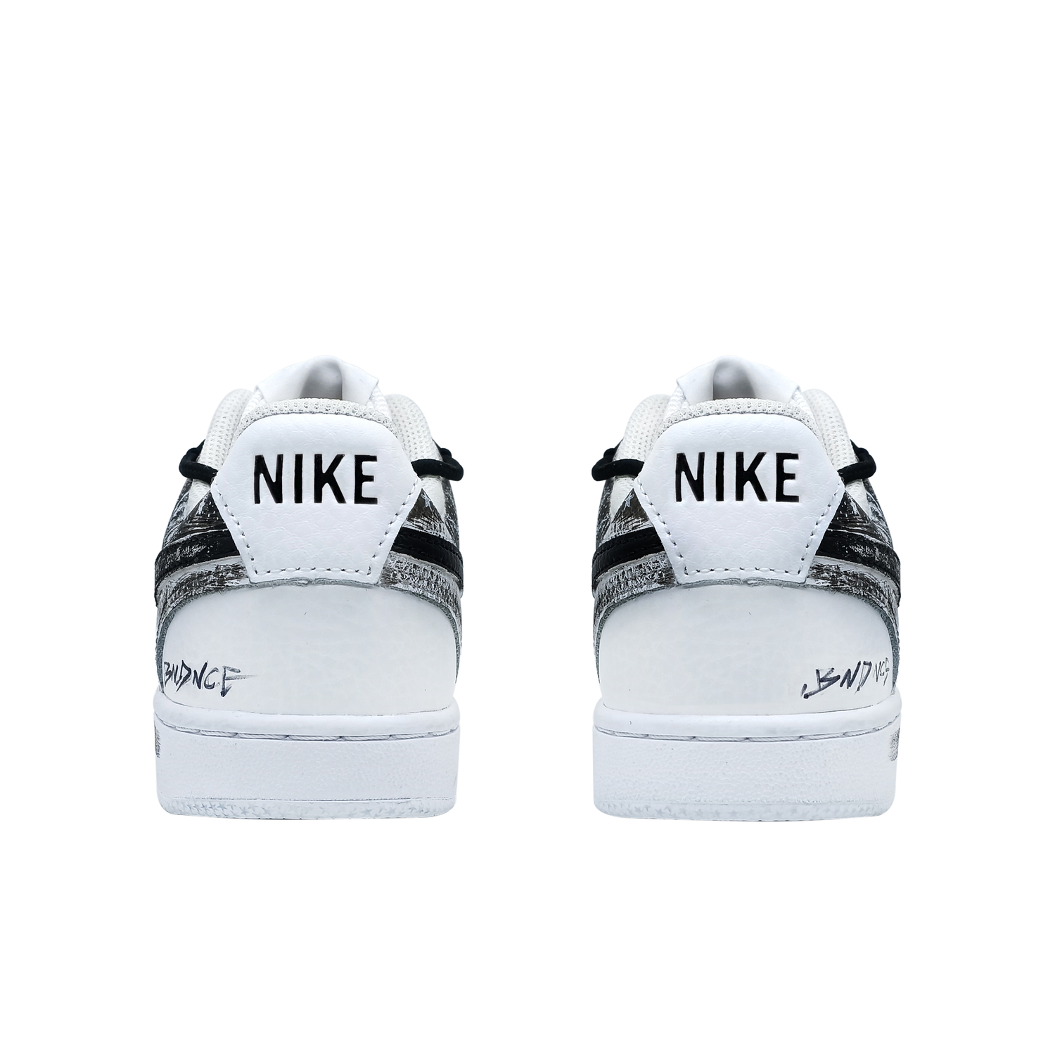 Кроссовки Nike Court Vision 1 Low мужские черно-белые — фото 4