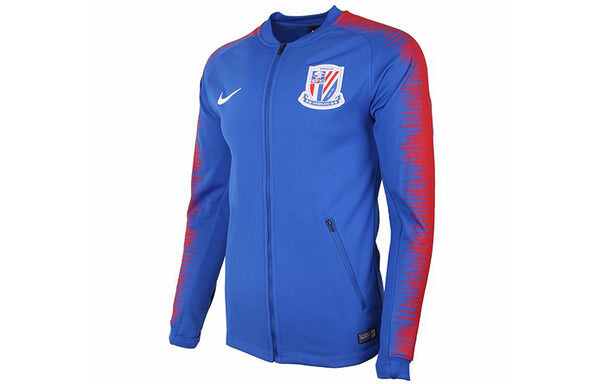 Куртка Nike Shanghai Shenhua Soccer/Football Training Jacket Blue Royal blue, синий — фото 2
