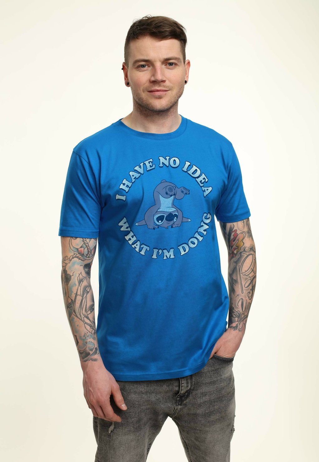 

Футболка с принтом LILO & STITCH NO IDEA UNISEX Henry Tiger, синий