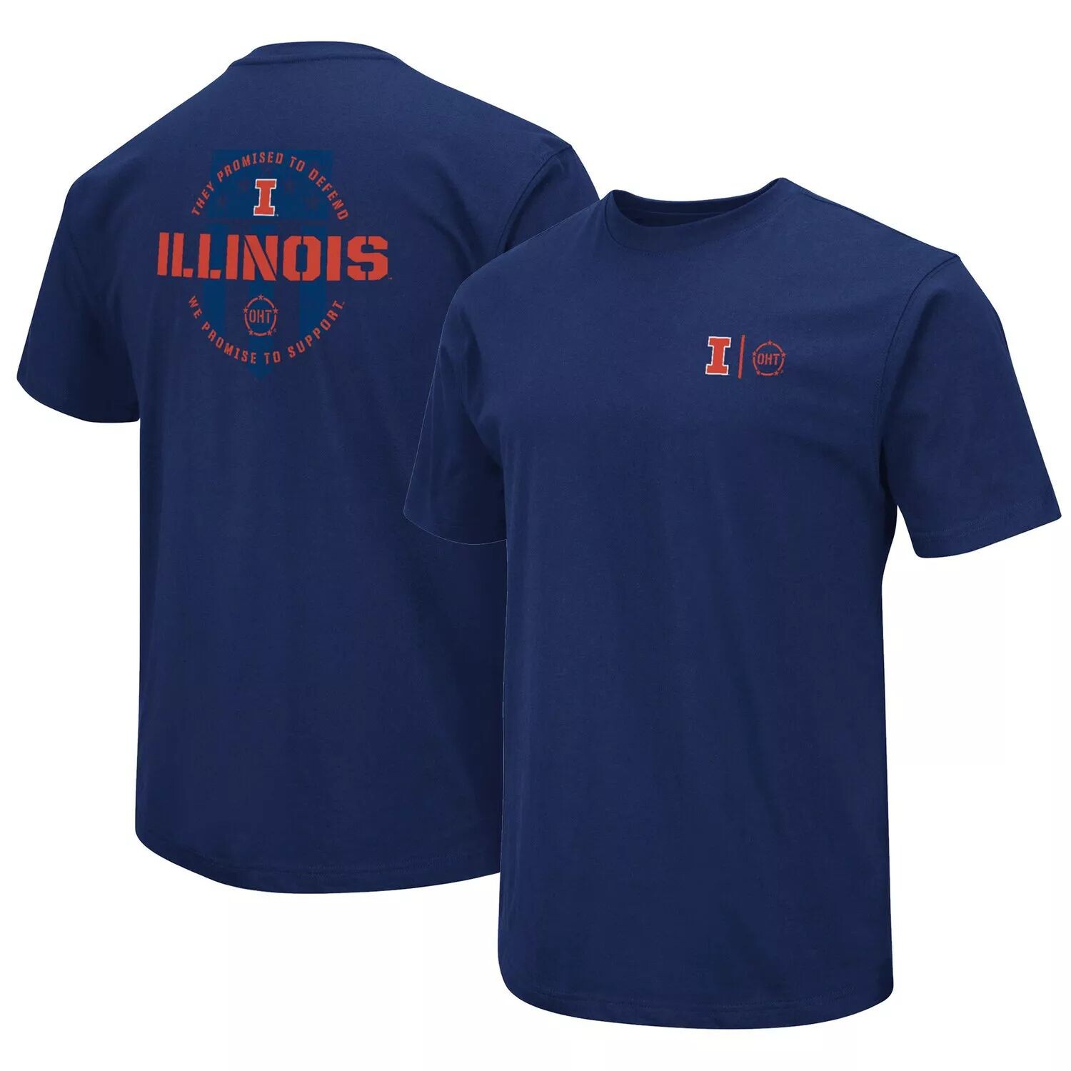 

Мужская темно-синяя футболка Illinois Fighting Illini OHT Military Appreciation Colosseum, Синий, Мужская темно-синяя футболка Illinois Fighting Illini OHT Military Appreciation Colosseum