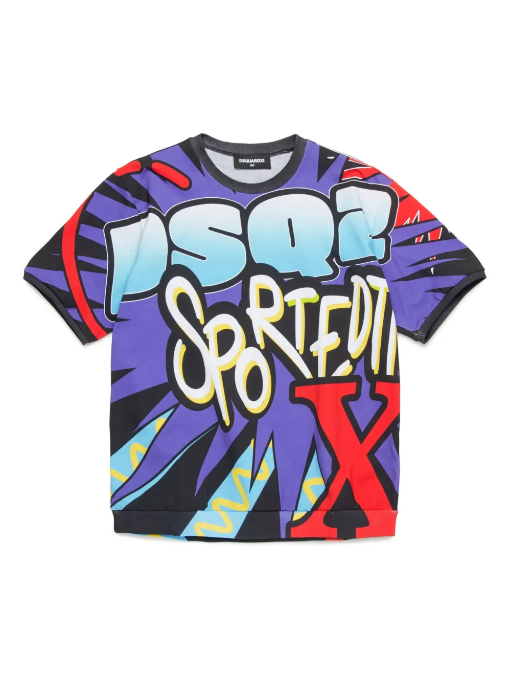 

Футболка с графичным принтом Dsquared2 Kids, черный