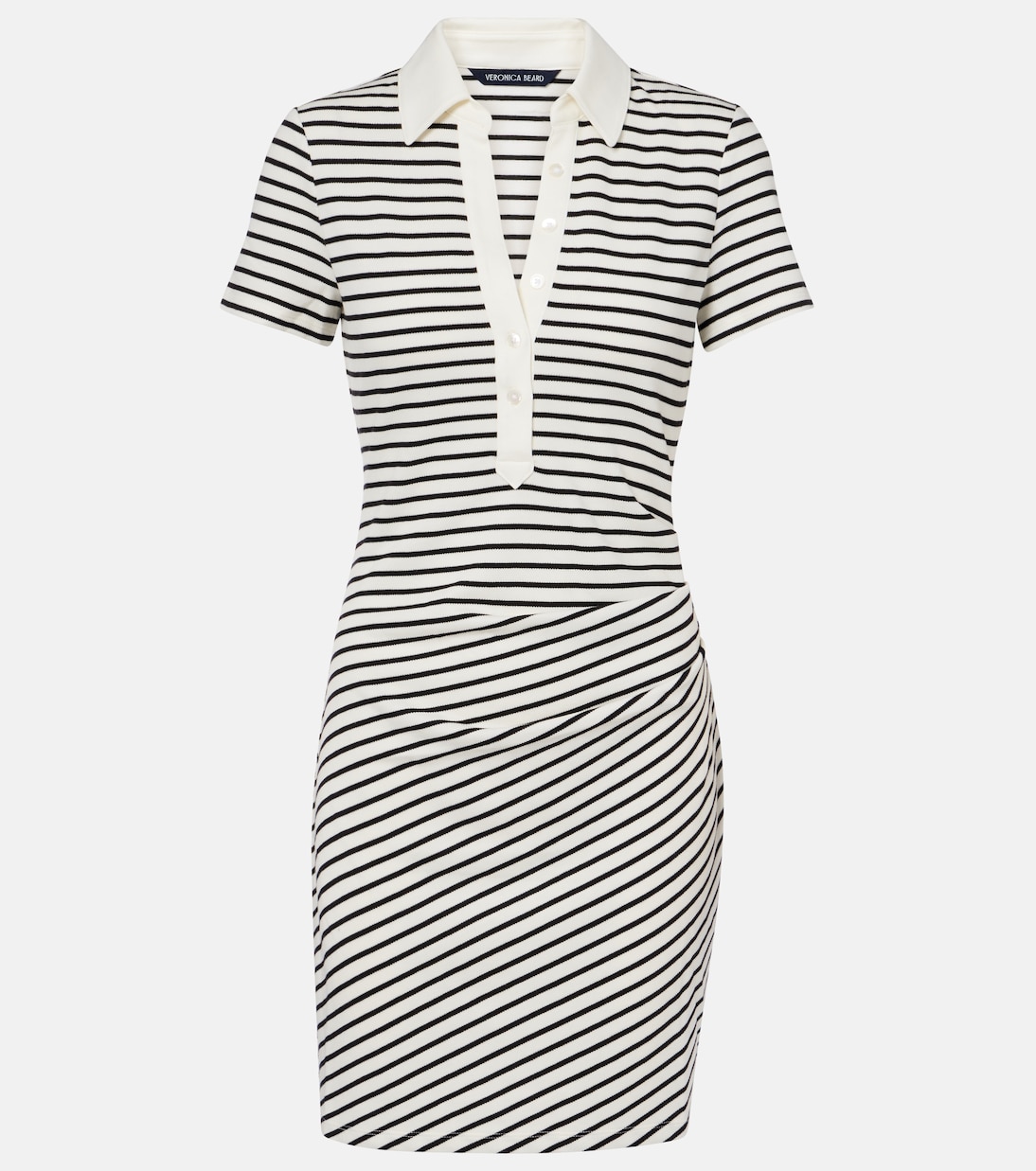 

Мини-платье Lanier в полоску Veronica Beard, Dove/Black