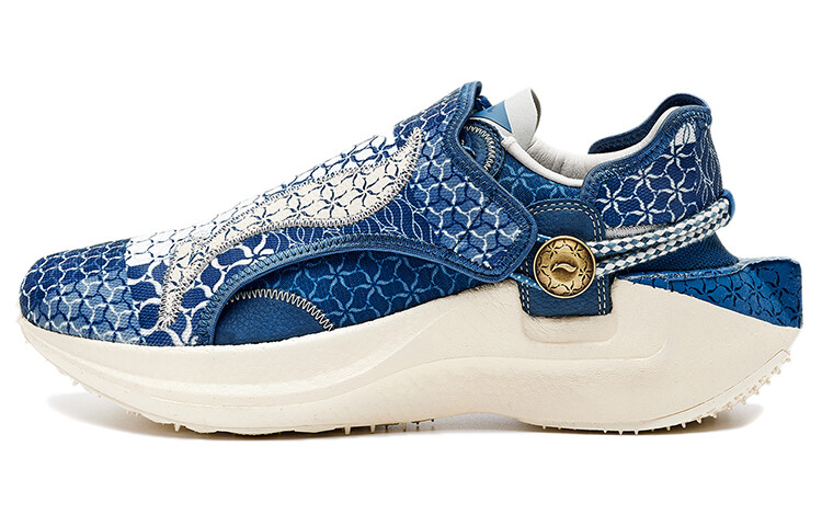 

LI-NING 1990 1990 Lifestyle Shoes Men Low-top Strait Blue