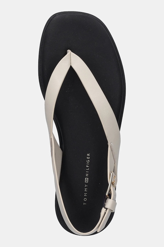 Кожаные сандалии COLOR BLOCK THONG FLAT SANDAL Tommy Hilfiger, бежевый — фото 4