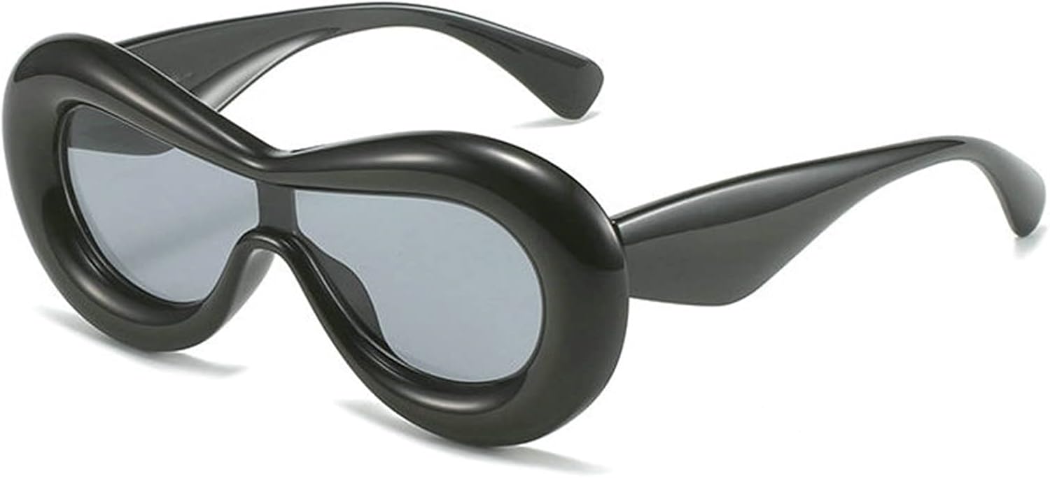 

Willochra — большие цельные солнцезащитные очки конфетных цветов для женщин, модные очки с овальными линзами для мужчин, трендовые солнцезащитные очки желтого и розового цвета, Black