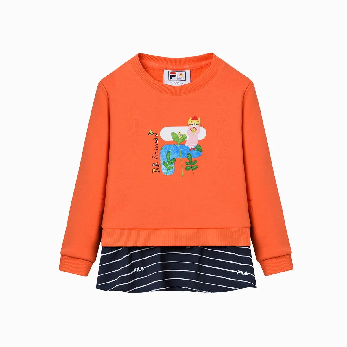 Свитшот x Pepe Shimada Bright Red Orange для детей 3-7 лет FILA KIDS