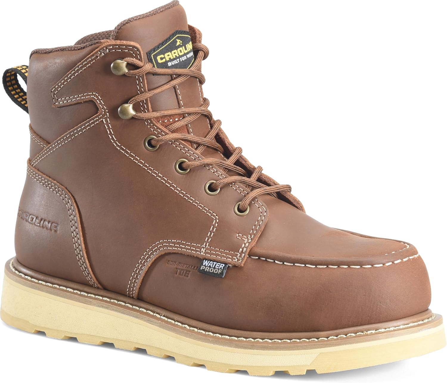 

Мужские ботинки Carolina с композитным носком и водонепроницаемой подошвой, модель 6, Tan Brown