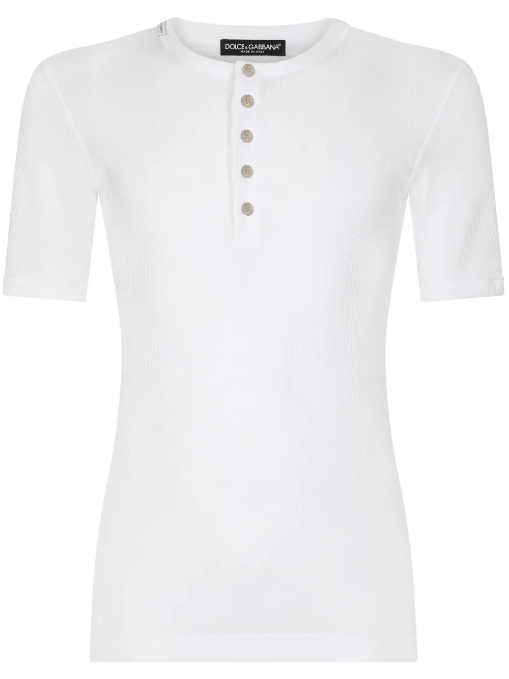 

Футболка с планкой на пуговицах DOLCE & GABBANA, белый