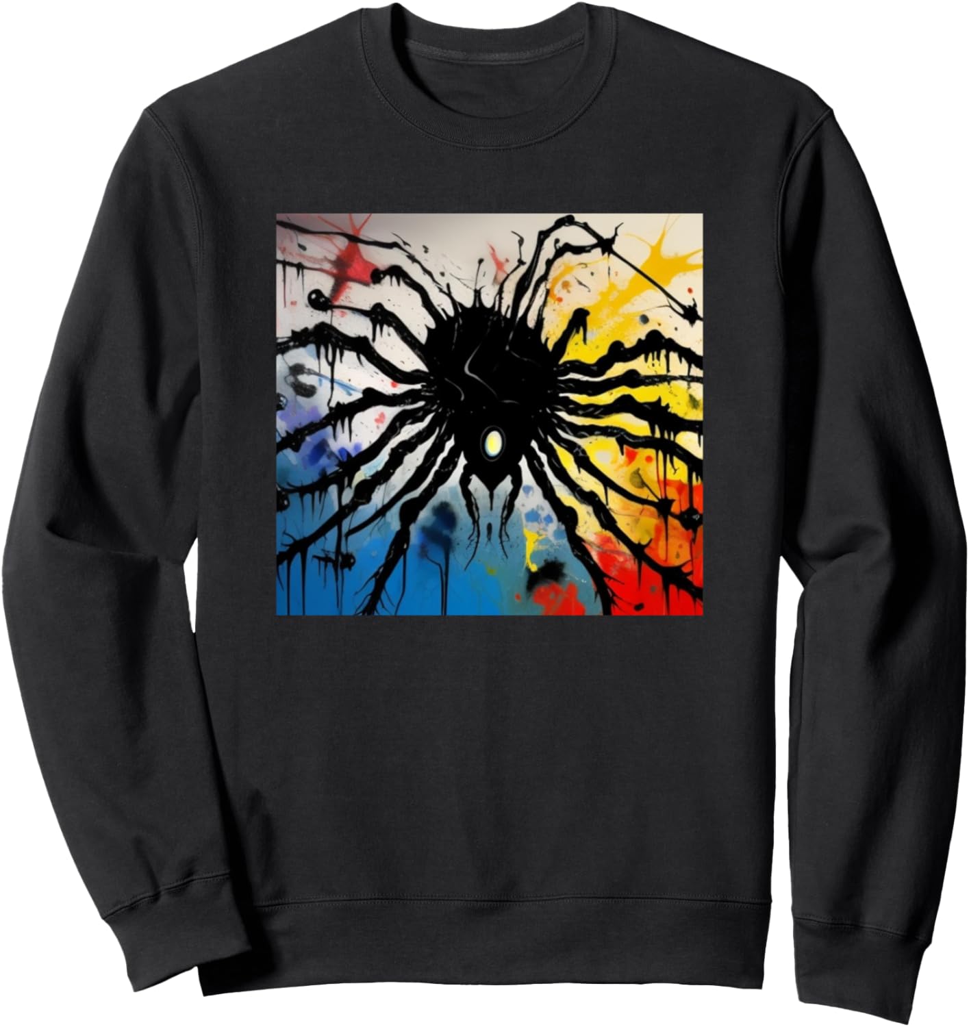 

Толстовка с красочным силуэтом паука для любителей пауков Spider Art Merch + Men Women Kids Boys Girls Gift, черный