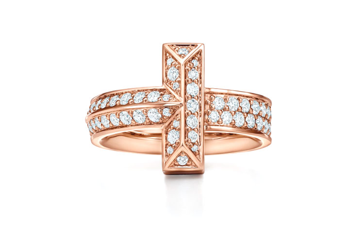 

Кольцо Embrace с платиной и бриллиантами 2010-х годов TIFFANY & CO., розовый золотой