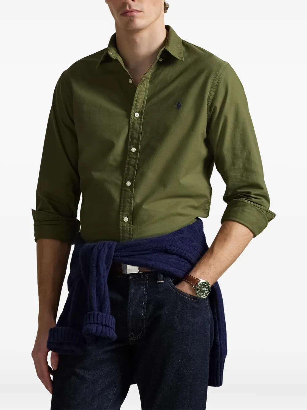 Рубашка с длинными рукавами Polo Ralph Lauren, зеленый — фото 3