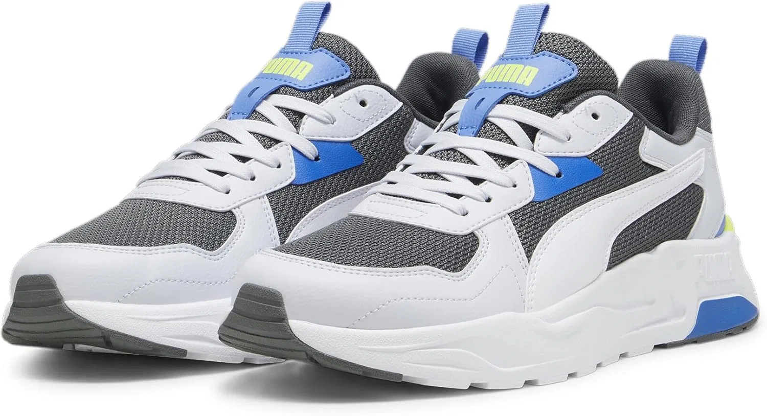 Мужские кроссовки PUMA Trinity Lite, Mineral Gray White Silver Mist Electric Lime — фото 2