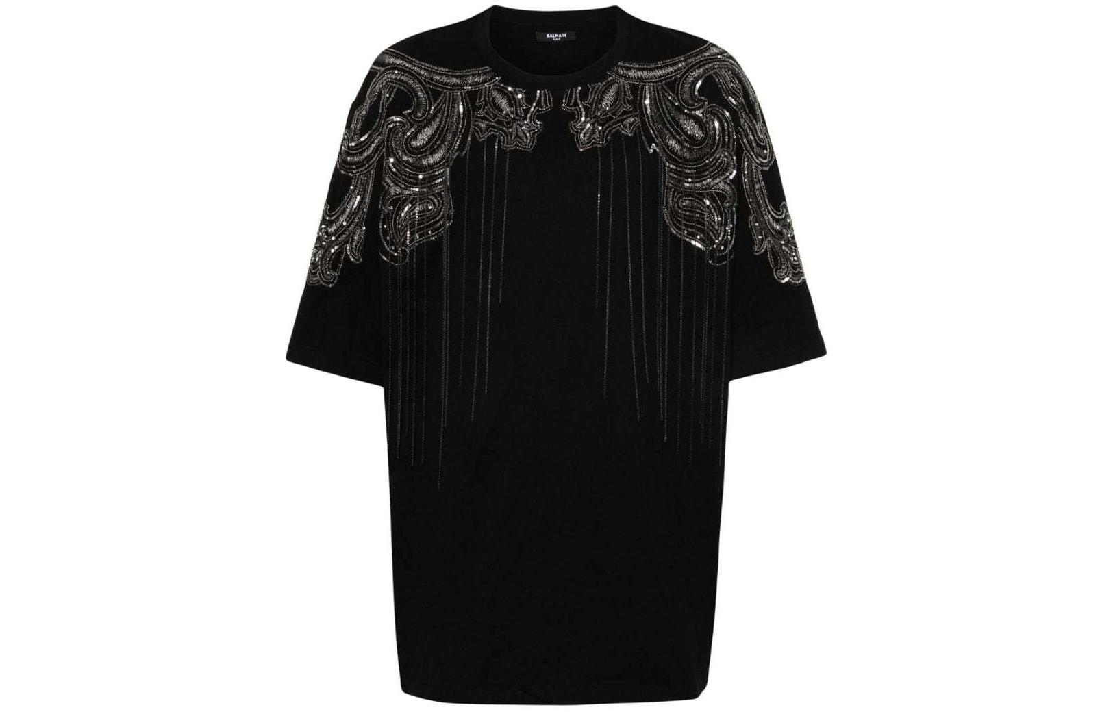 

Футболка мужская черная SS24 BALMAIN