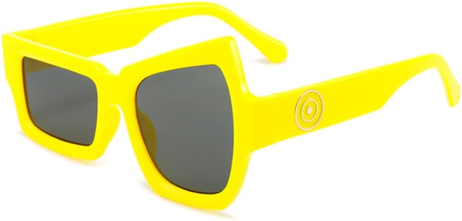 

Обычные забавные солнцезащитные очки для женщин, модные, для вечеринок, уличная одежда, защита от УФ-излучения UV400, уникальные очки с индивидуальным стилем TYUVIVO, Yellow Gray