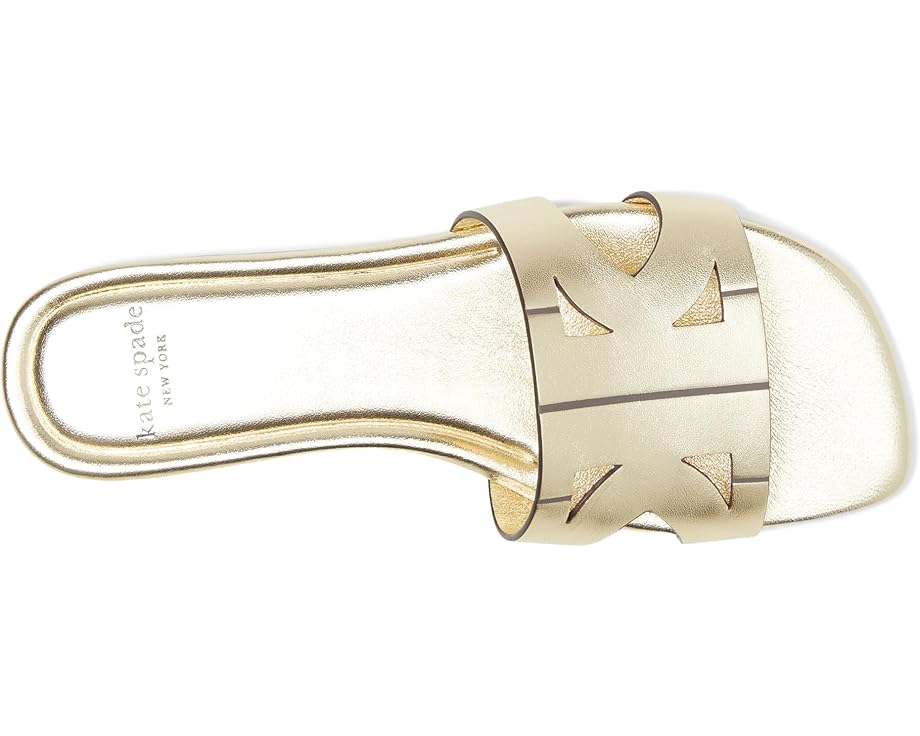 Сандалии Kate Spade New York Duo Metallic Leather Slide Sandal, цвет Pale Gold — фото 2