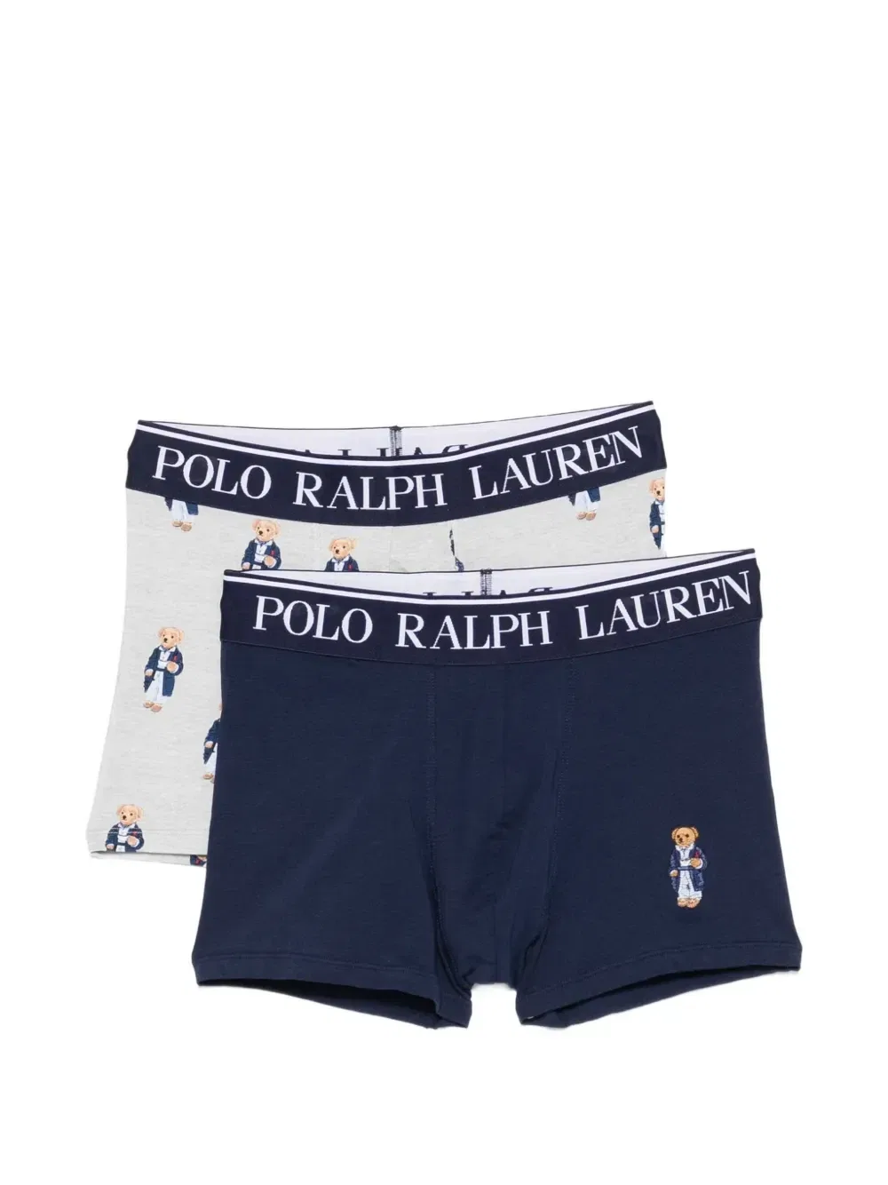 Трусы-боксеры с поясом на резинке с логотипом (в упаковке из двух штук) POLO RALPH LAUREN, серый