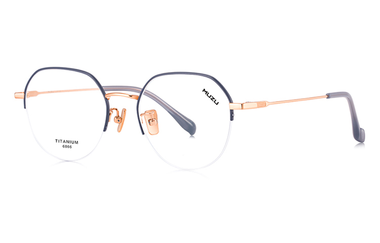 

MUZU Очки нестандартной формы унисекс, Starry Blue | Rose Gold-C80