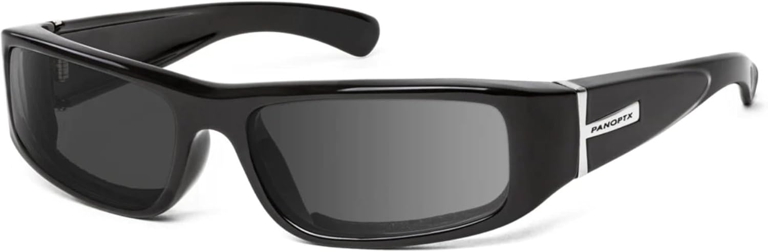 

7 солнцезащитных очков TYPHOON с мягкой подкладкой и защитой от ветра, для использования на открытом воздухе, 100% защита от UVA + UVB лучей 7 EYE, Glossy Black Frame/Polarized Gray Lenses