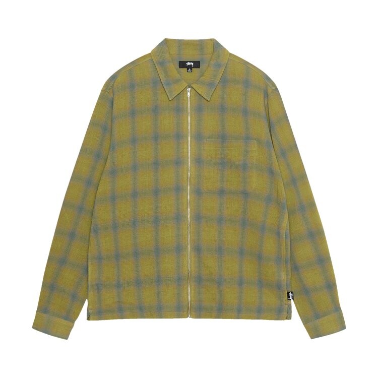 

Рубашка Stussy Zip Twisted Yarn Plaid Shirt, разноцветный