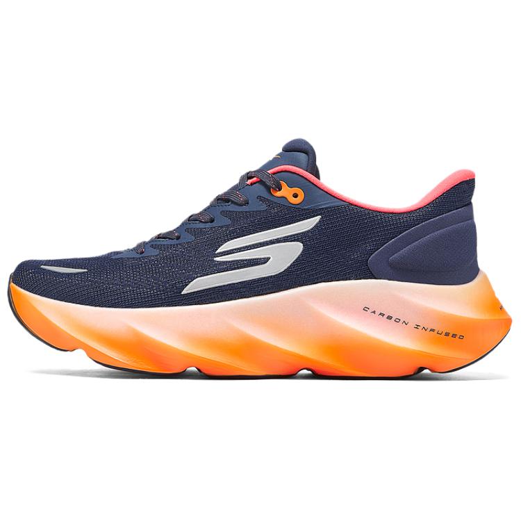 

Skechers Мужские кроссовки для бега с низкой амортизацией и износостойкостью, цвет: синий, оранжевый