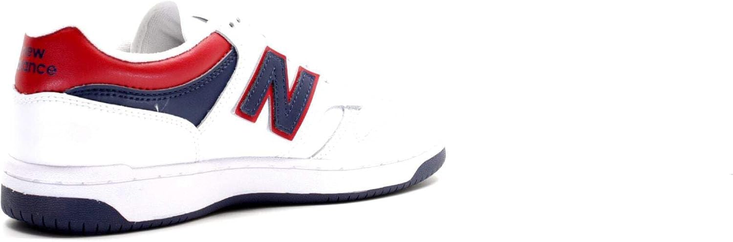 Кроссовки New Balance Unisex-Adult 480 V1, White/Natural Indigo/Team Red — фото 4