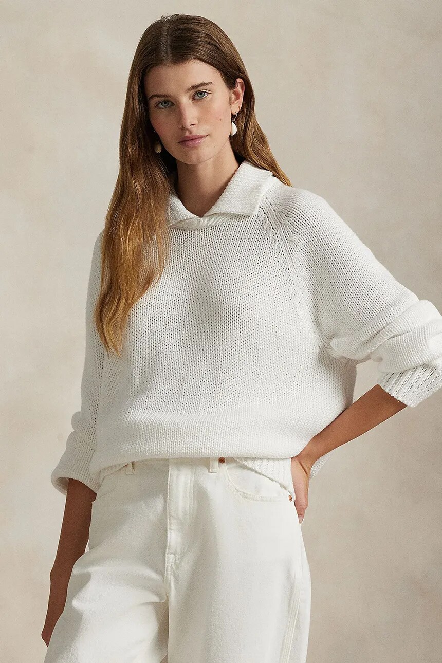 

Хлопковый свитер Polo Ralph Lauren, белый