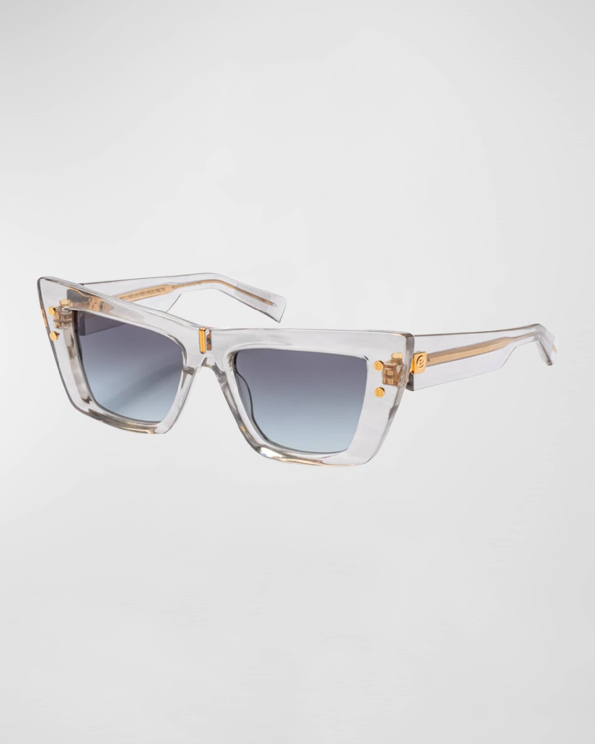 

Солнцезащитные очки «кошачий глаз» из ацетата B-Eye с градиентом Balmain, цвет Gry - Gld