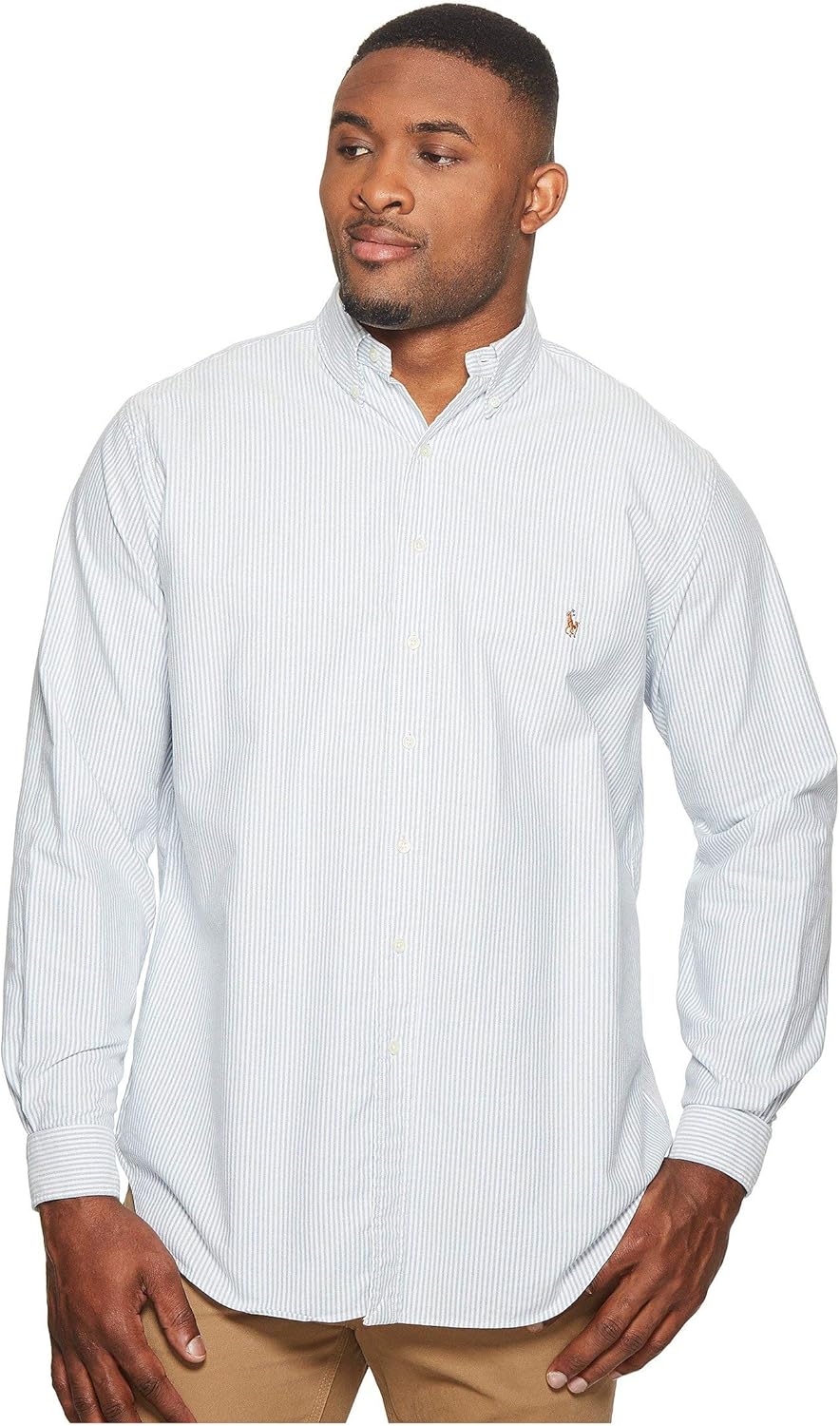 

Рубашка POLO RALPH LAUREN, мужская, классический крой, Performance Oxford, Blue/White Stripe