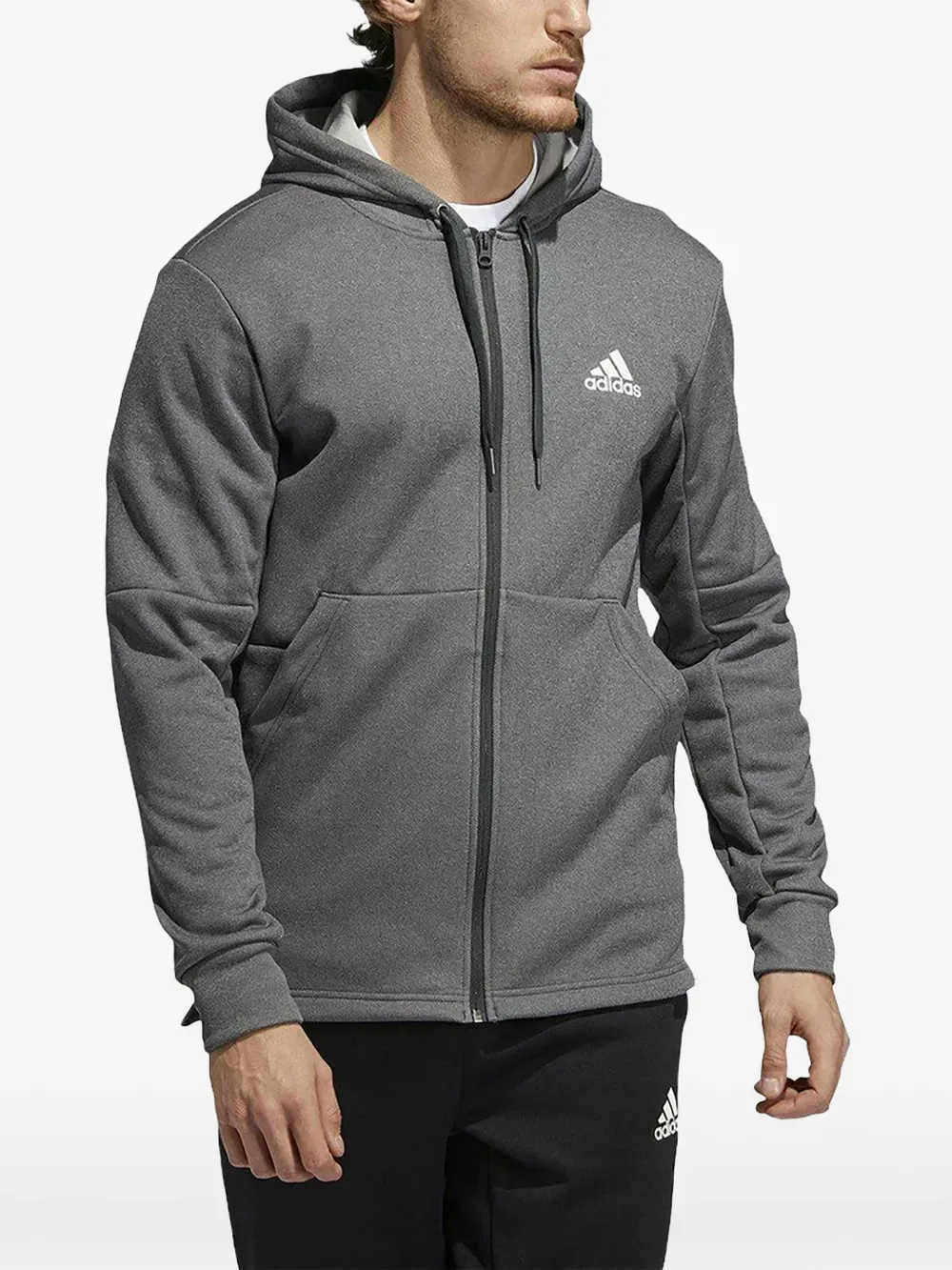 Толстовка на молнии Adidas, серый