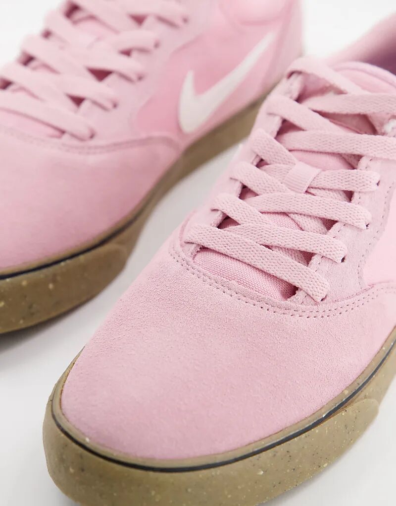 Кроссовки Chron 2 розового цвета с резиновой подошвой Nike SB — фото 2