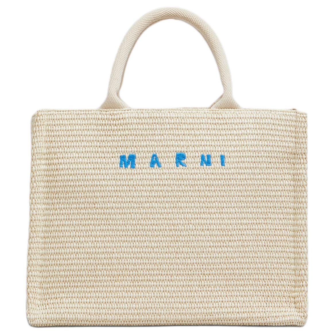 

MARNI Тропикалия Логотип Вышитая Маленькая Сумка-шоппер