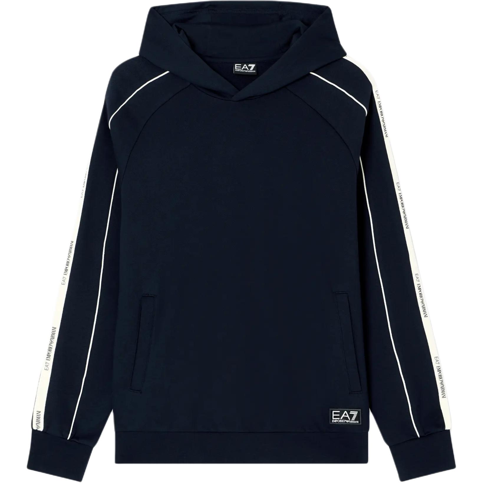 

Худи из хлопка с лентами EMPORIO ARMANI, синий