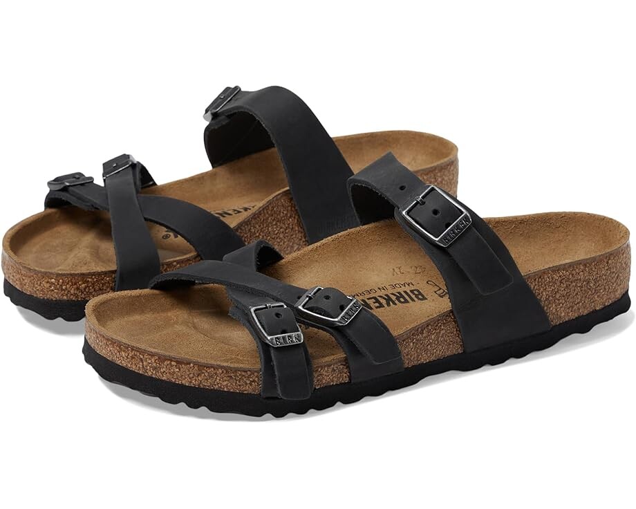 

Сандалии Birkenstock Franca Oiled Leather, цвет Black Oiled Leather