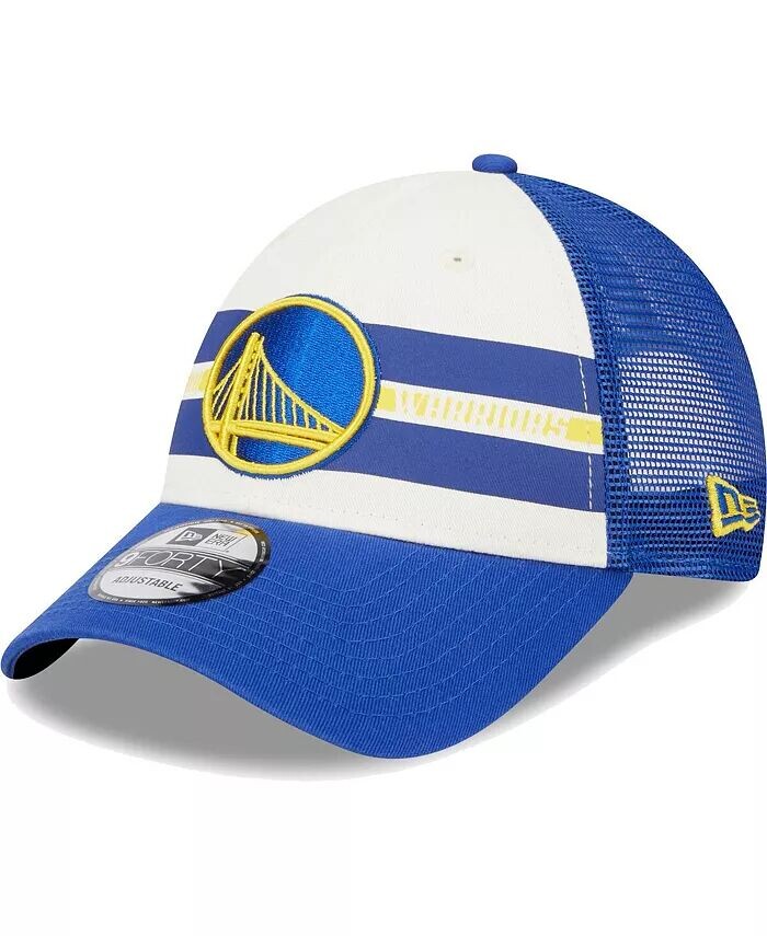 

Мужская кепка Golden State Warriors Royal Stripes 9FORTY Trucker Snapback New Era, синий