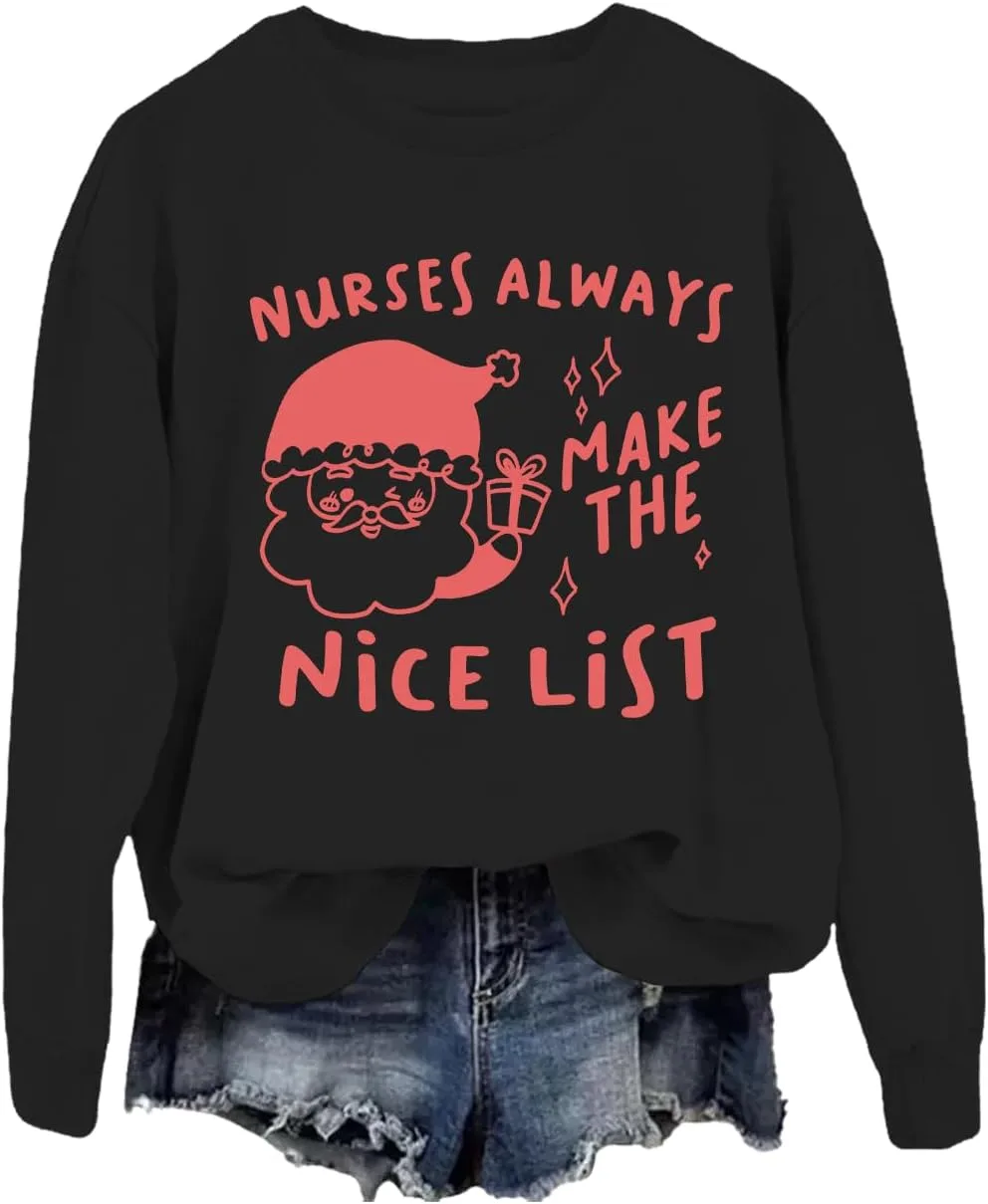 

Свитшот для медсестры NICU с принтом "Nice List" BTGRL