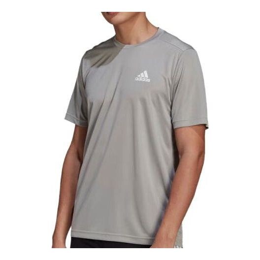 

Футболка adidas AEROREADY Designed To Move Motion T-shirt 'Mgh Solid Grey White', серый