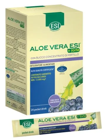 

ESI сок алоэ вера + Forte Blueberry 24 Pocket Очищающая добавка для напитка