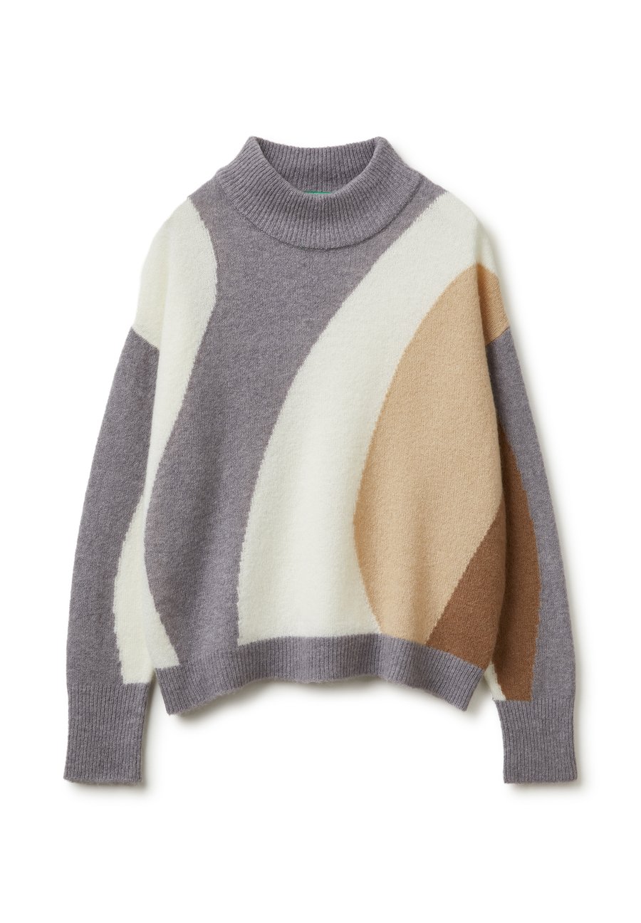 

Джемпер United Colors of Benetton Jumper, Grey/Multi-Coloured