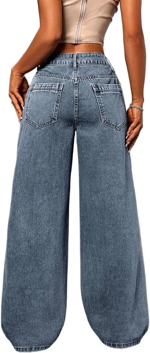 Женские классические джинсы Casual для повседневной носки Generic, Medium Wash