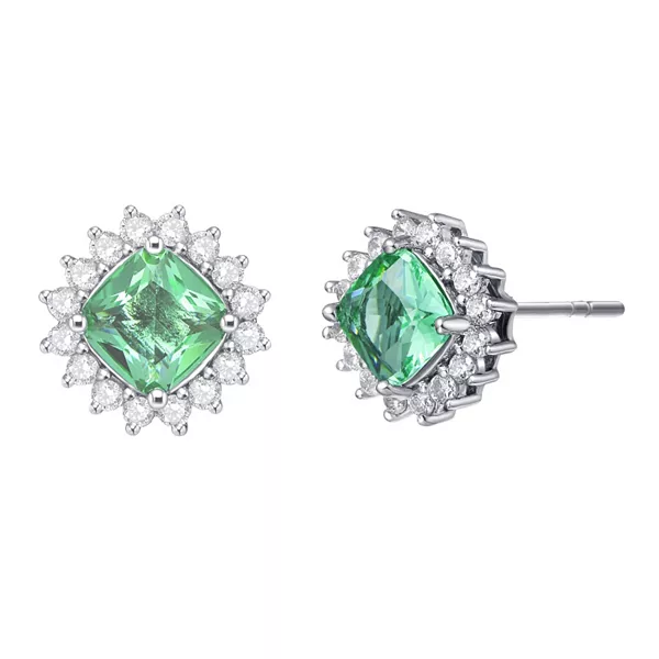 

Стильные квадратные серьги-гвоздики диаметром 10 мм Rachel Glauber, green