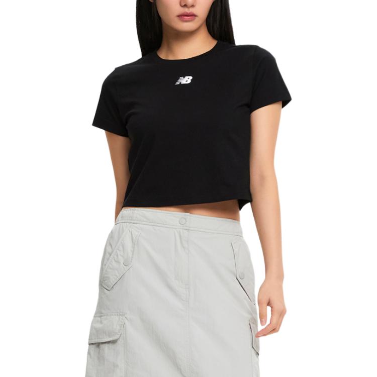 

New Balance Футболка женская черная, Черный, New Balance Футболка женская черная