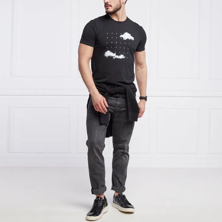 Футболка мужская black crew neck moderate EMPORIO ARMANI — фото 4