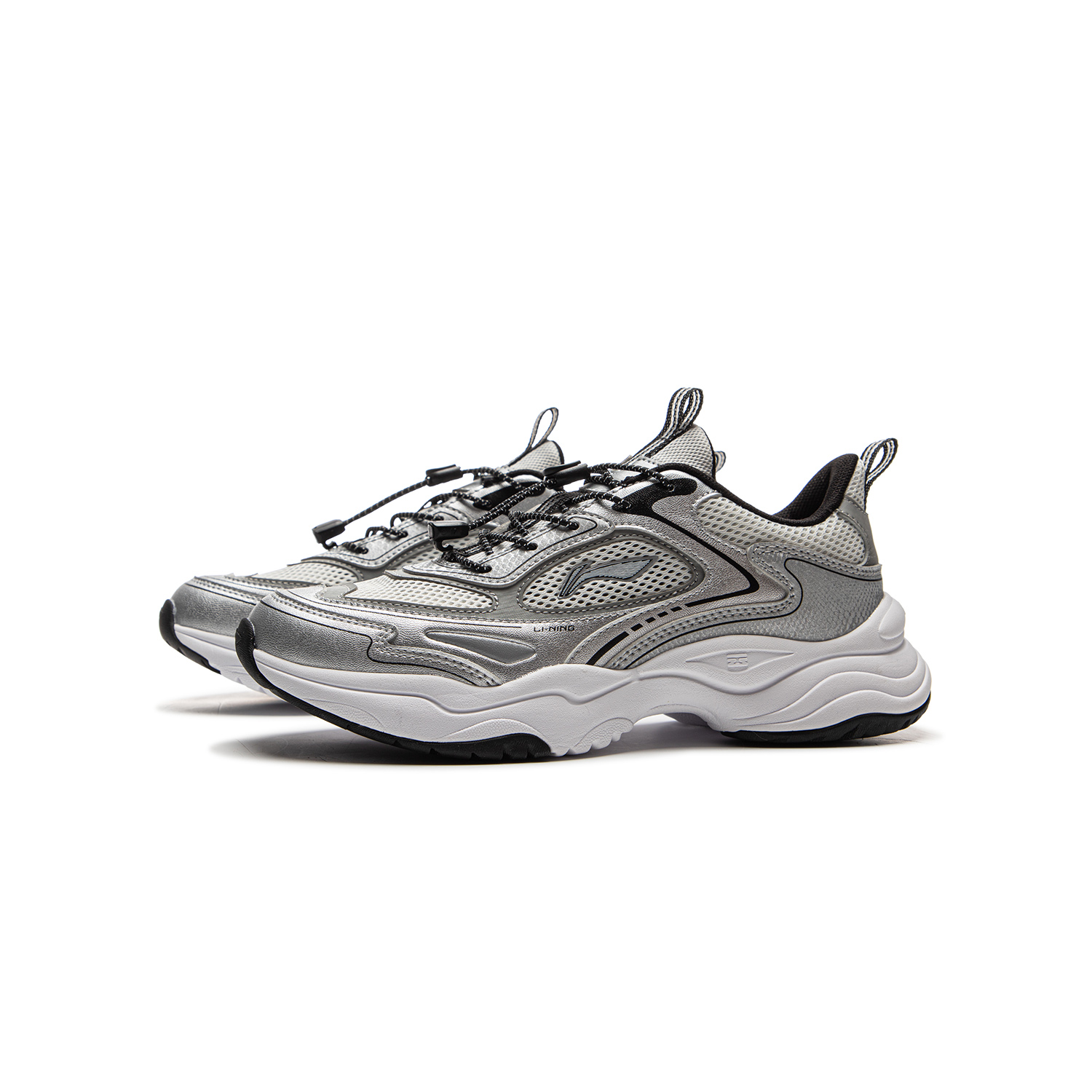 LINING YOUNG Спортивная обувь Kids Lifestyle Shoes низкие Silver/Light Lime — фото 4