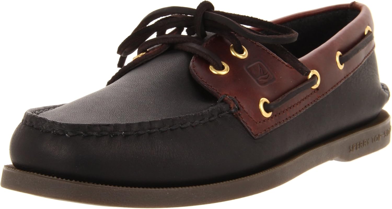 

Мужские аутентичные оригинальные лодочные туфли Sperry с двумя глазами, черный