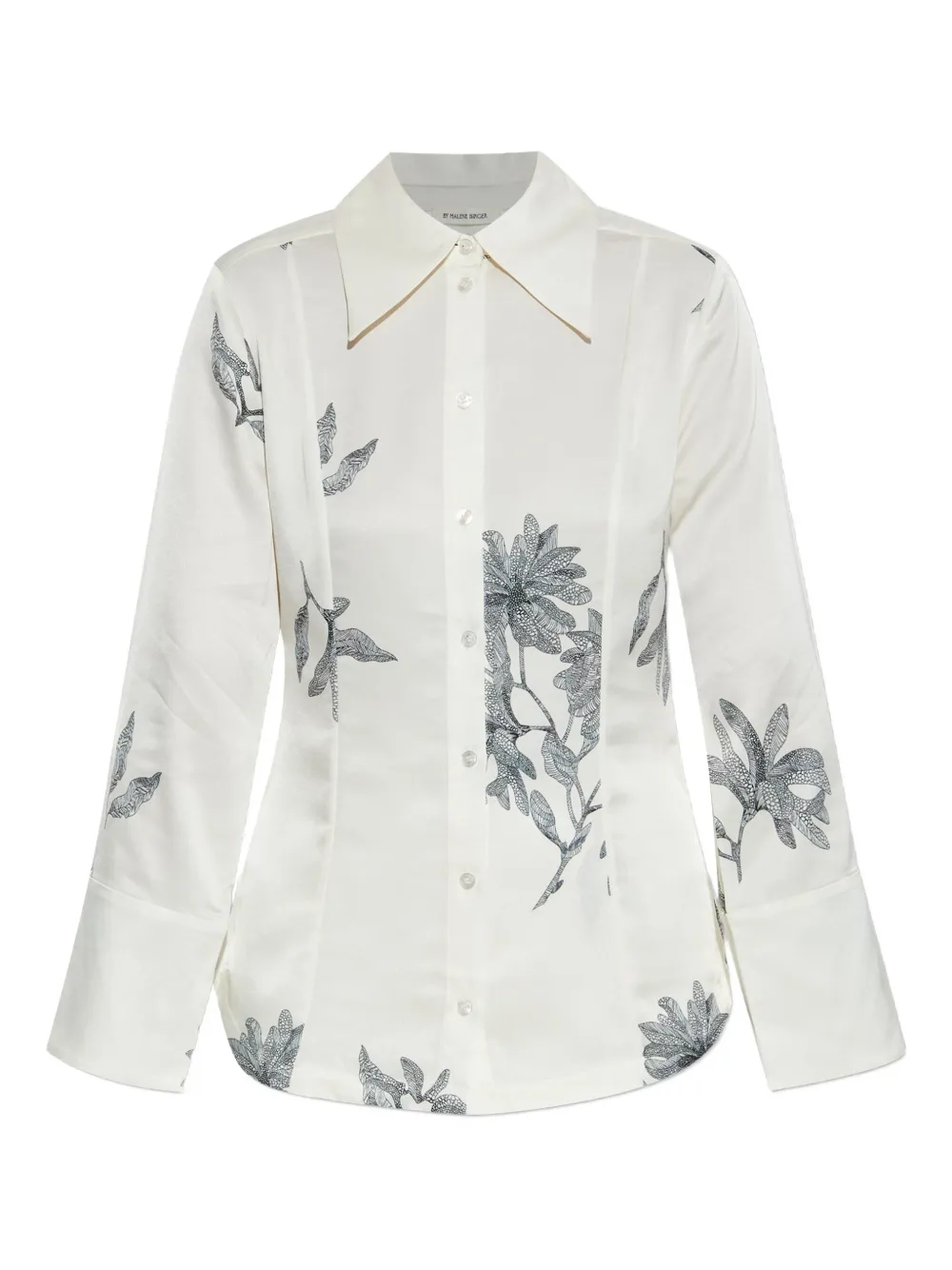 

Рубашка с длинными рукавами и цветочным принтом BY MALENE BIRGER, белый