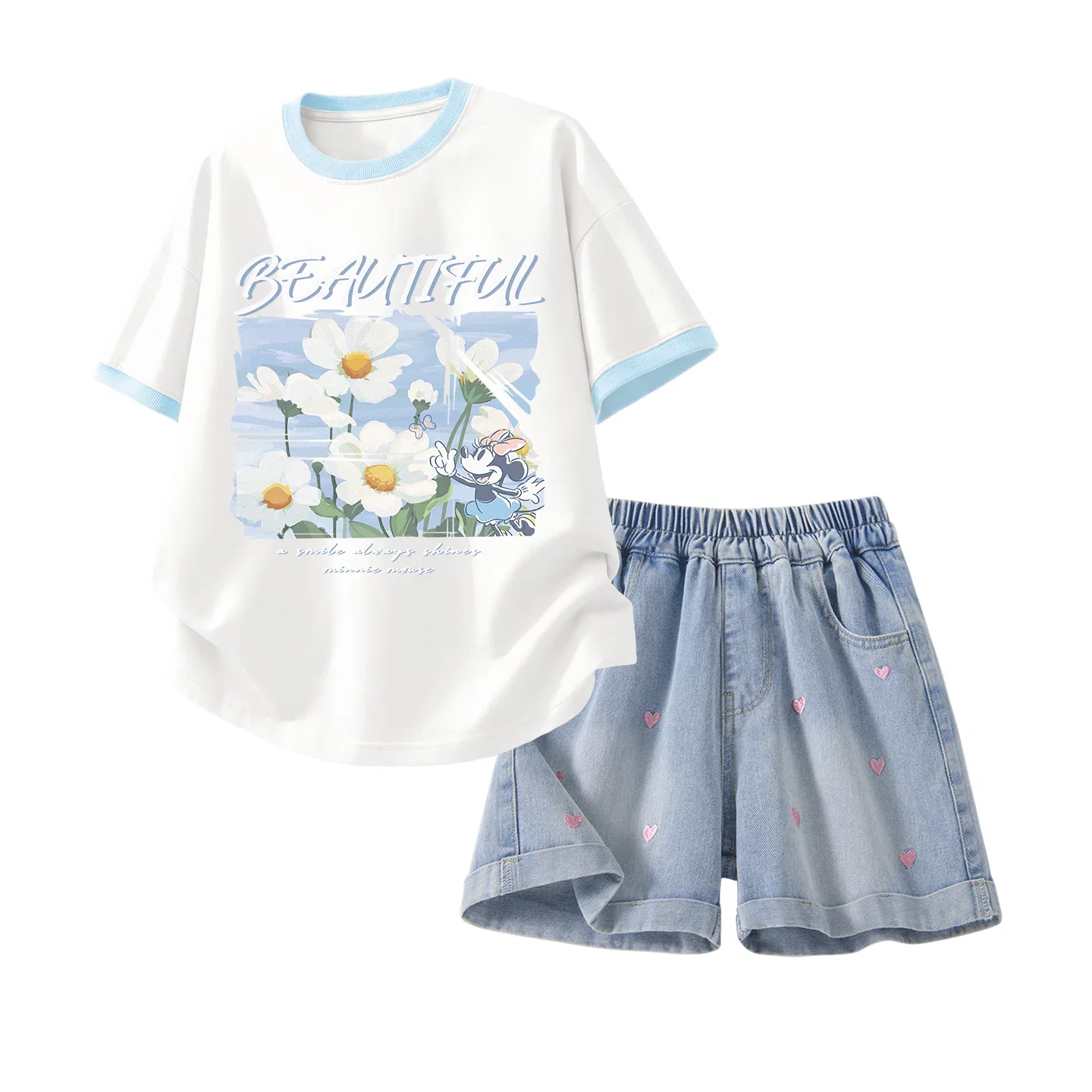 Детский спортивный костюм Disney Casual Sportswear 2 Piece Set Daisy Cream Blue+Denim Blue