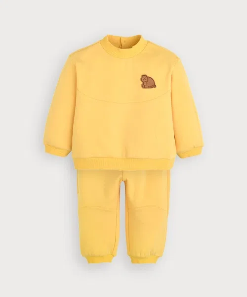 Комплект из лонгслива и брюк SOFT&Bear Patch moimoln жёлтый