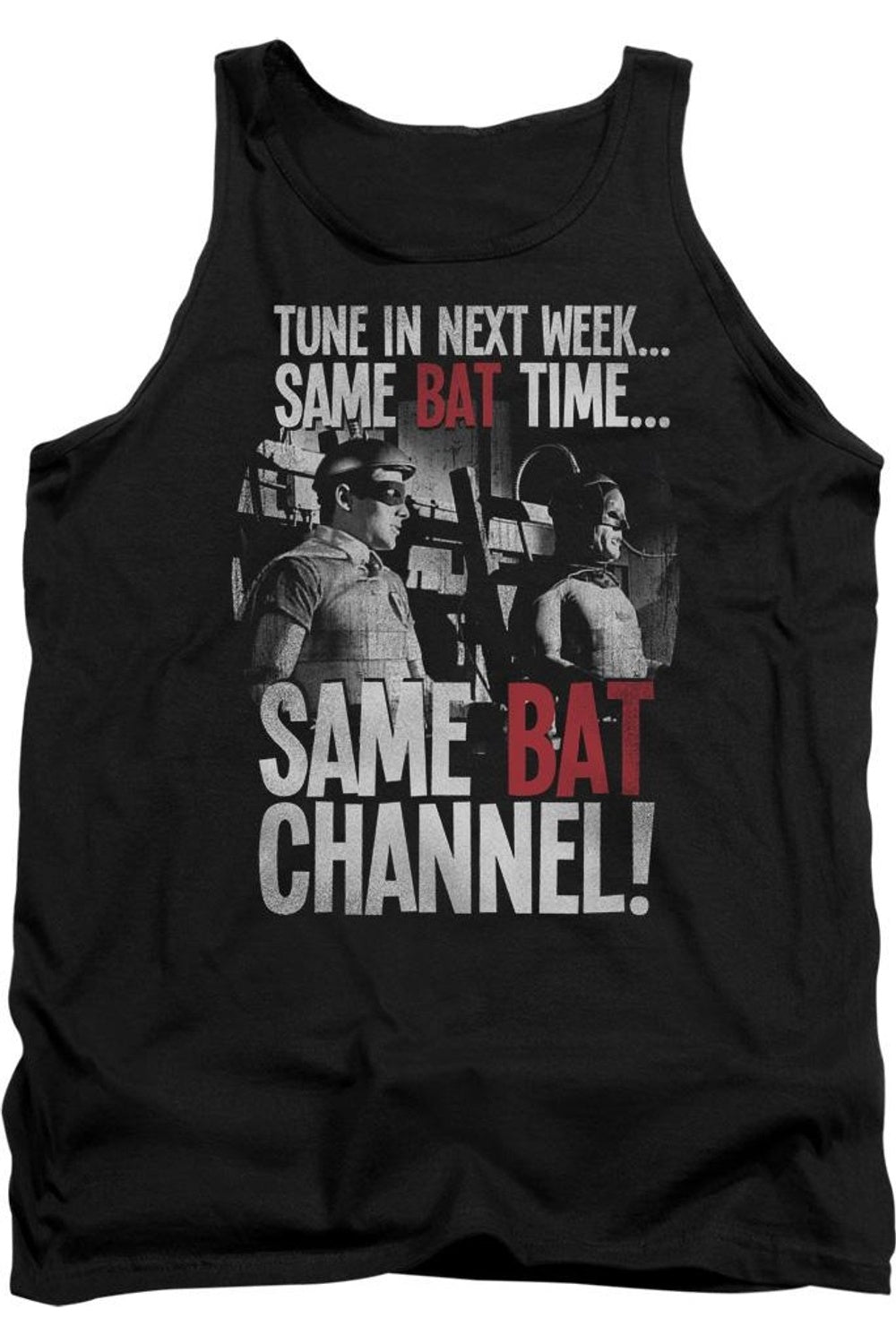 

Бэтмен Классический ТВ Bat Channel Взрослый Майка Gildan, черный