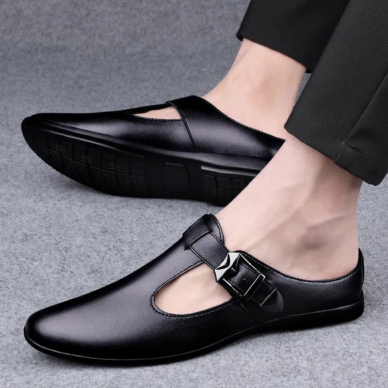 Мужские мюли, кожаные,, Loafers & Slip-Ons, коричневый NIUGQXPX — фото 2