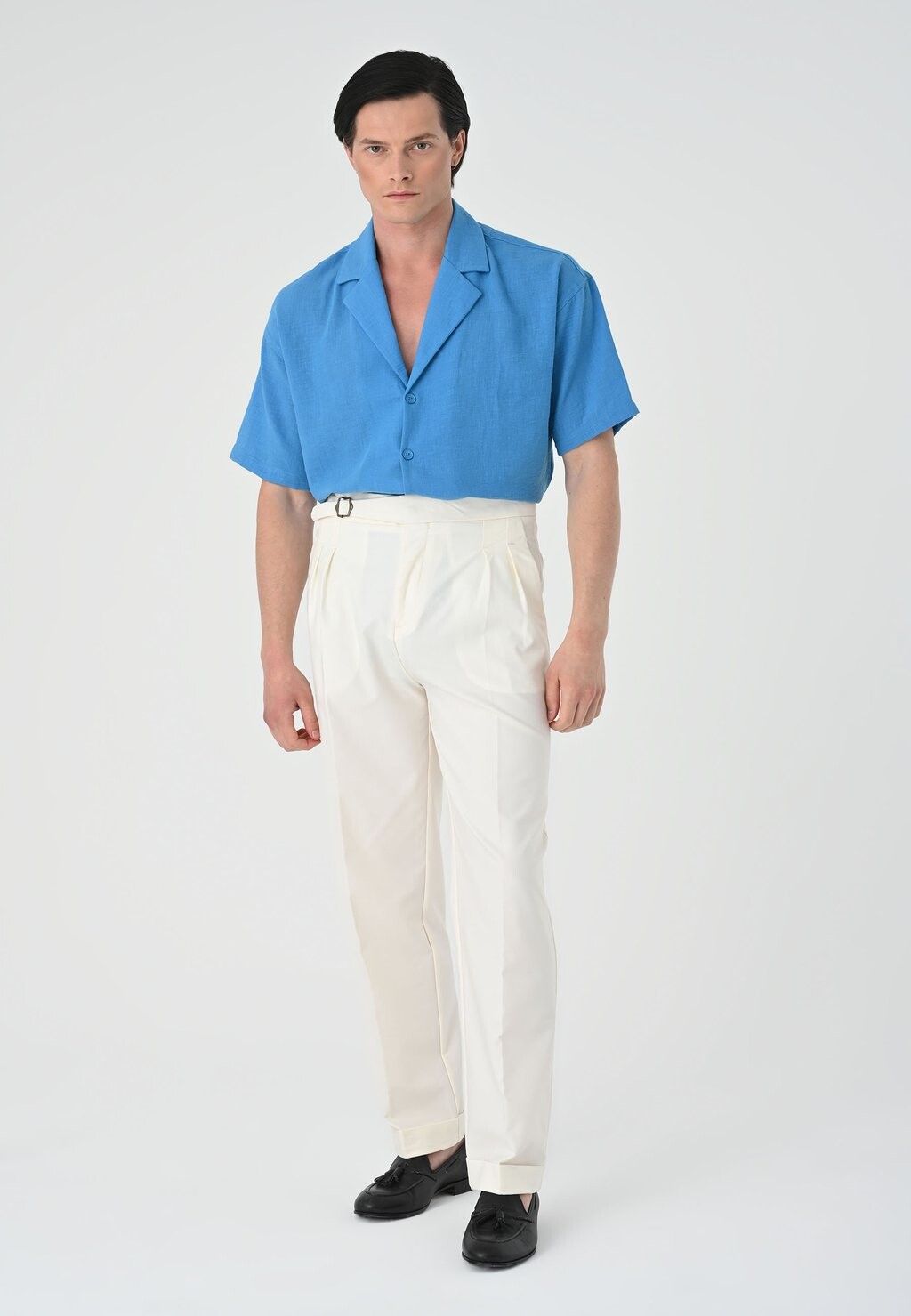 

Рубашка Lapel Collar Short Sleeve Antioch, ледяной синий